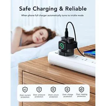 VRURC 3-in-1 Fast Charger for Apple Watch, iPhone & More