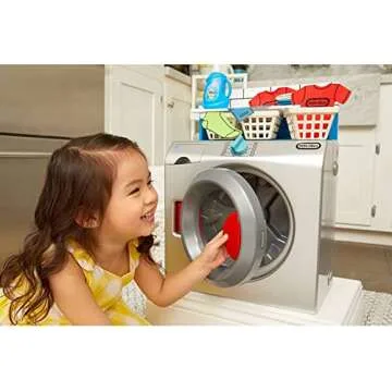 Little Tikes First Washer Dryer - Realistic Pretend Play Appliance for Kids, Interactive Toy Washing Machine with 11 Laundry Accessories, Unique Toy, Ages 2+