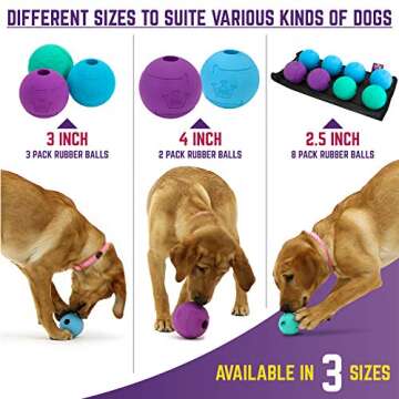Chew King Dog Fetch Balls for All Breed Sizes
