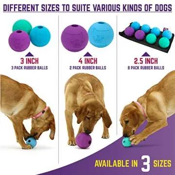 Chew King Dog Fetch Balls for All Breed Sizes
