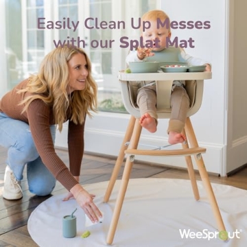 WeeSprout Baby Splat Mat - Large, Durable, Non-Slip
