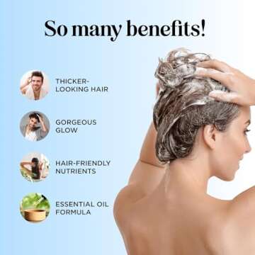 Volumizing Biotin Shampoo for Thinning Hair - Thin Hair Shampoo with Rosemary Argan and Essential Oi...