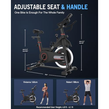CHAOKE Exercise Bike | Quiet, Adjustable, Home Gym Bike