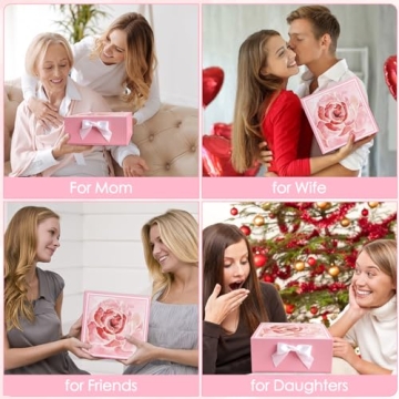 Rose Spa Gifts Set, Bath Gift Set for Women, Relaxing Spa Gifts, Bath Spa Gift Basket for Women, Self Care Gifts, Care Package, Home Spa Products, Birthday Gifts for Women, Rose Gifts (Rose)