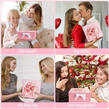 Rose Spa Gifts Set, Bath Gift Set for Women, Relaxing Spa Gifts, Bath Spa Gift Basket for Women, Self Care Gifts, Care Package, Home Spa Products, Birthday Gifts for Women, Rose Gifts (Rose)