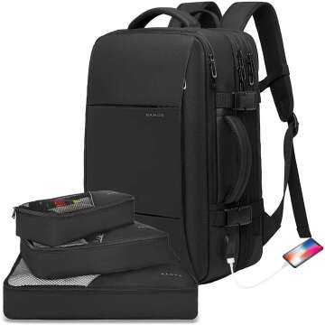 45L Carry On Backpack for Travel, Business & Laptops - Expandable Design