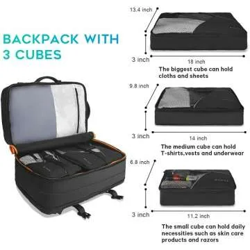 45L Expandable Travel Backpack for Laptops & Gear