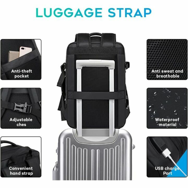 45L Expandable Travel Backpack for Laptops & Gear