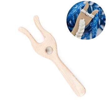 COPYLOVE Wood Knitting Fork, Making Hand Cut Lucent Fork Knitting Tool Perfect for Knitters, Cochete...