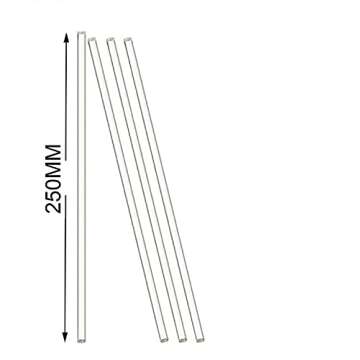 Pack of 4 Lab Glass Stirring Rod (250MM) / 9.84 Inches Length with Both Ends Round for Science, Lab,...