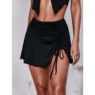 Verdusa Women's Sexy Ruched Mini Skirt - Comfortable & Stylish