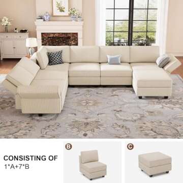 Belffin Modular Sectional Sofa - Stylish and Functional