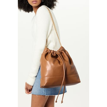 The Drop Women's Nyjah Chain Strap Tote, Cognac, One Size