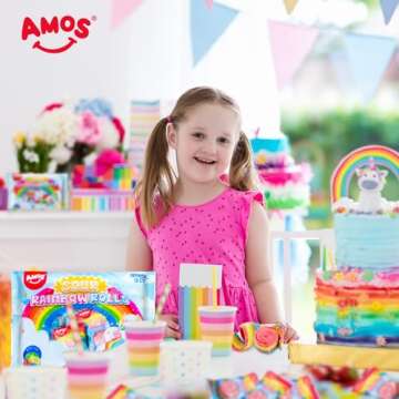 AMOS Rainbow Sour Belts for Kids - Colorful Party Favors