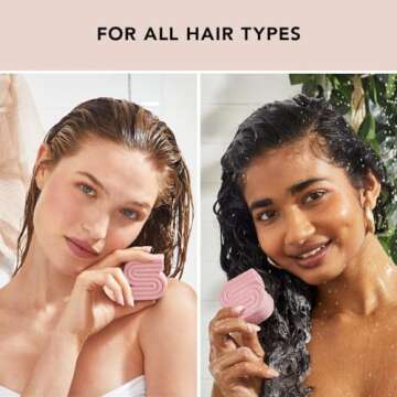 Kitsch Castor Oil Shampoo Bar for Hair Hydration & Moisturizing | Vegan & All Natural Solid Shampoo | Made in USA | for Dull & Dry Hair | Strengthens Hair | Paraben Free, 3.2oz