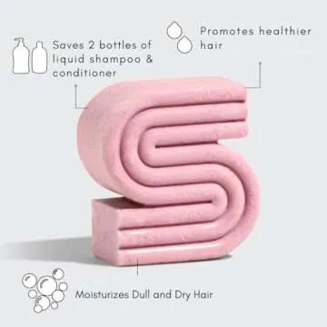 Kitsch Castor Oil Shampoo Bar for Hair Hydration & Moisturizing | Vegan & All Natural Solid Shampoo | Made in USA | for Dull & Dry Hair | Strengthens Hair | Paraben Free, 3.2oz