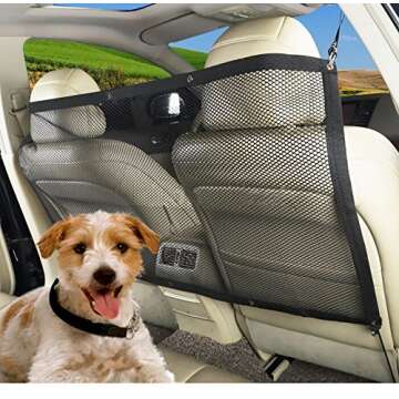 MARBOL Dog Car Carrier Pet Fence Anti-Collision Adjustable Mesh Pet Auto Barrier Safety Isolation Net Pet Protection Keep in Back Seat