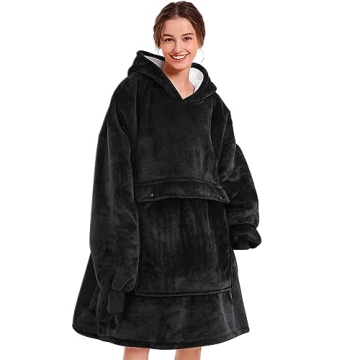 Narecte Oversized Blanket Hoodie Blanket for Women,Wearable Blanket Adult Giant Hoodie Cozy Sweatshi...