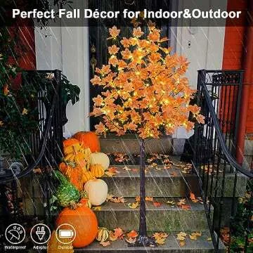 Lighted 6FT Maple Tree - Warm White Fall Decor for All