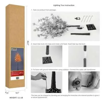 Lighted 6FT Maple Tree - Warm White Fall Decor for All