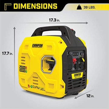 Lightweight 2500W Dual Fuel Inverter Generator