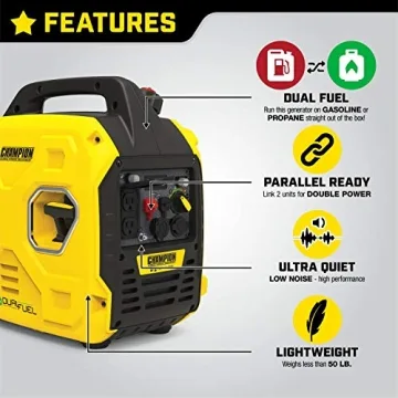 Lightweight 2500W Dual Fuel Inverter Generator