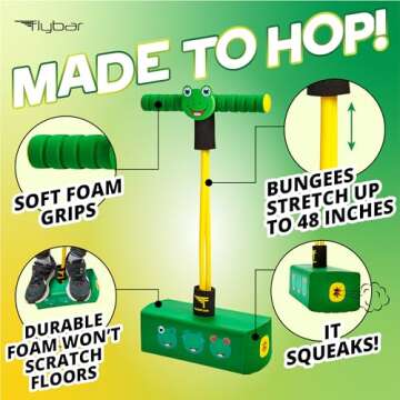 Flybar My First Foam Pogo Jumper for Kids Fun and Safe Pogo Stick for Toddlers, Durable Foam and Bun...