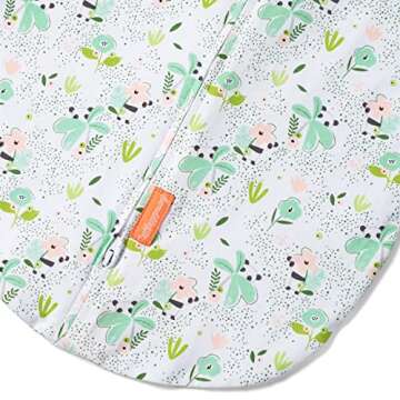 SwaddleMe by Ingenuity Compression Swaddle Pod, Two-Way Zipper for Easy Changes, Improves Sleep & Calms Startle Reflex, 3-6 Months, 2-Pack - Peekaboo Panda