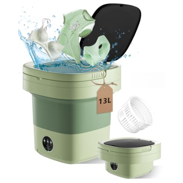 Portable Washing Machine, Mini Washer 13L Upgraded Capacity with 3 Modes Deep Cleaning for Underwear...