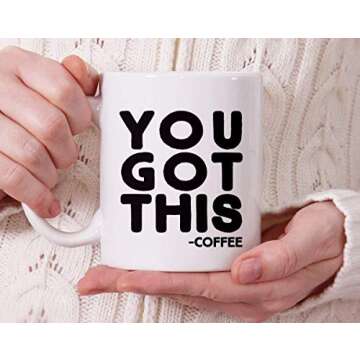 You Got This Funny Coffee Mug, Gift for Coworker Friend Boss, Motivational Inspirational Fun Cup (11oz)