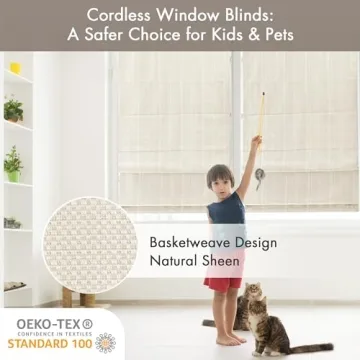Madison Park Galen Cordless Roman Shades for Stylish Privacy