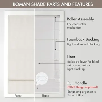 Madison Park Galen Cordless Roman Shades for Stylish Privacy