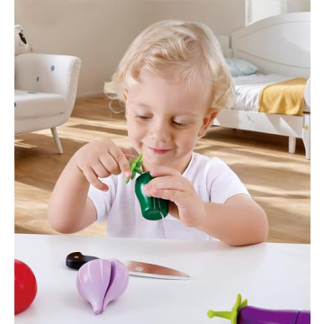 Hape Wooden Vegetable Cooking Playset for Kids Pretend Play