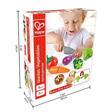 Hape Wooden Vegetable Cooking Playset for Kids Pretend Play