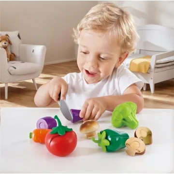 Hape Wooden Vegetable Cooking Playset for Kids Pretend Play