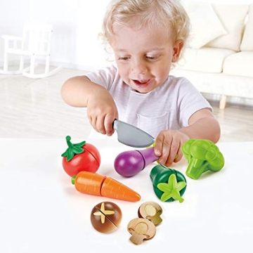 Hape Wooden Vegetable Cooking Playset for Kids Pretend Play