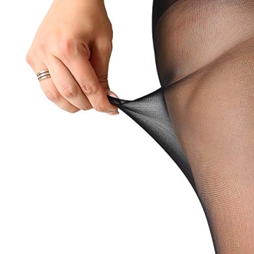 MANZI Plus Size Pantyhose 4-Pack Sheer Comfort & Style