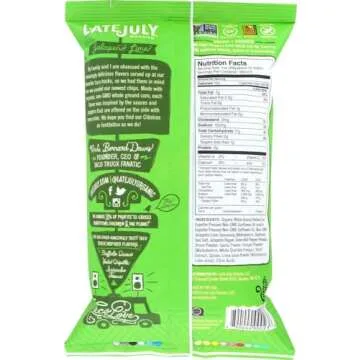 LATE JULY Snacks Clásico Jalapeño Lime Tortilla Chips, 5.5 oz. Bag