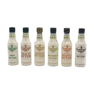 Fee Brothers Bar Cocktail Bitters - Set of 6 Elegant Flavors