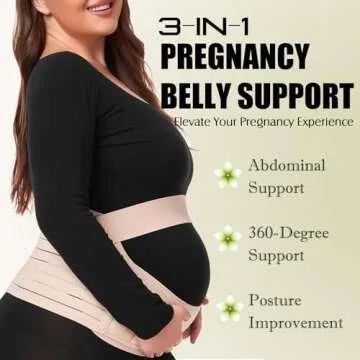 Pregnancy Support Band for Moms, Adjustable Relief & Comfort