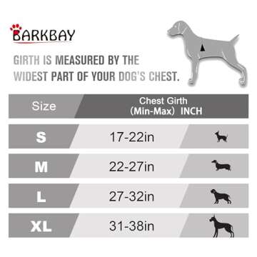 BARKBAY No Pull Dog Harness Front Clip Heavy Duty Reflective Easy Control Handle for Large Dog Walking(Black,XL)