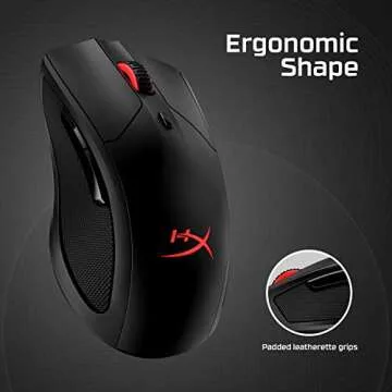 HyperX Pulsefire Dart - Wireless RGB Gaming Mouse, Software-Controlled Customization, 6 Programmable Buttons, Qi-Charging Battery up to 50 hours - PC, PS4, Xbox One Compatible,Black