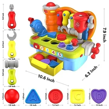 Musical Learning Workbench Toy for Kids Age 1-3