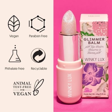 Winky Lux Glimmer Balm pH Lip Balm Vegan Cruelty-Free