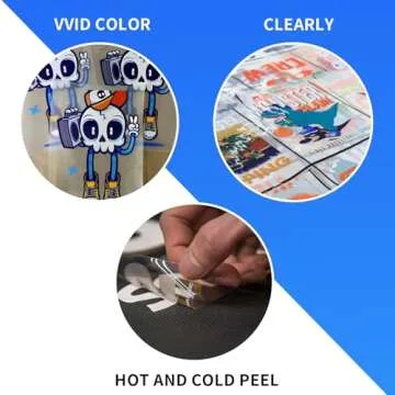 100 Sheets DTF Transfer Film Paper A4 Double Sided Thick Clear Pretreat Sheets, PET Heat Transfer Pa...
