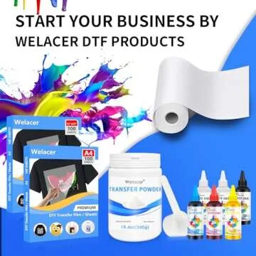 100 Sheets DTF Transfer Film Paper for All Fabrics and Colors
