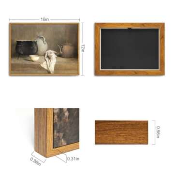 Roslynity Framed Canvas Wall Art Vintage Print: Pottery Still Life