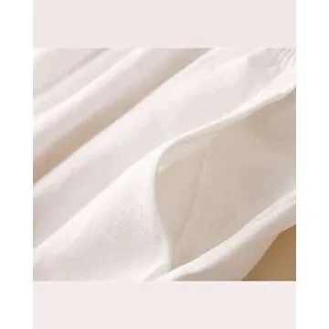 Aeneontrue Women's 100% Linen Palazzo Trousers with Pockets