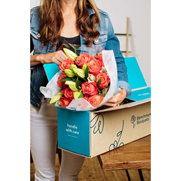 Benchmark Bouquets Fresh Orange Roses & Lilies - Perfect Gift