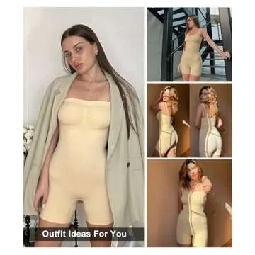 SHAPERX Strapless Shortie Bodysuit for Women Tummy Control Shapewear Seamless Sculpt Body Shaper with Removable Straps